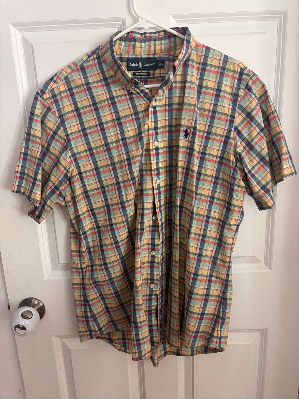 Polo by Ralph Lauren Yellow Multi Plaid Short-Sleeve Button-Down Shirt